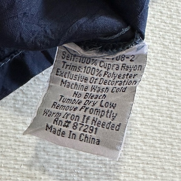 Johnny Was Sundance Catalog Blue Art Sable Tunic Navy Size Large EUC - Picture 9 of 16